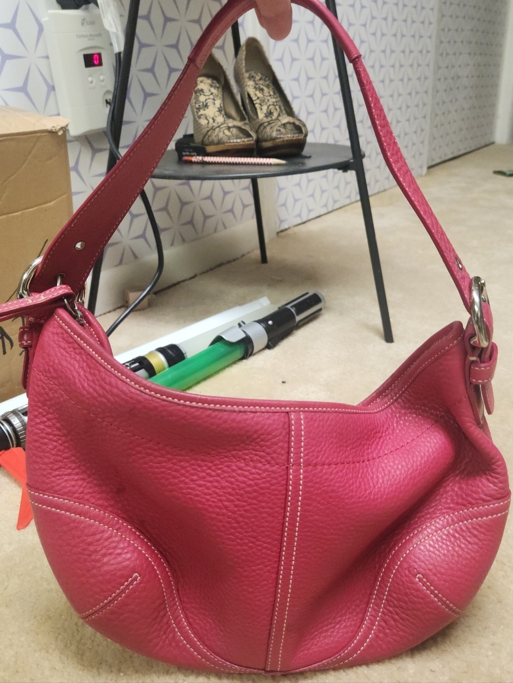 Coach Vintage Pink Leather Shoulder Bag Circa 2004 Great Condition! - Picture 7 of 7